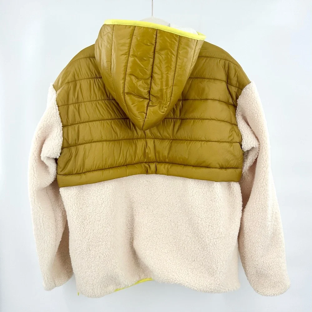 MOTHER Sher-Puff Zip Fleece Sherpa Pullover NEW - Picture 5 of 14